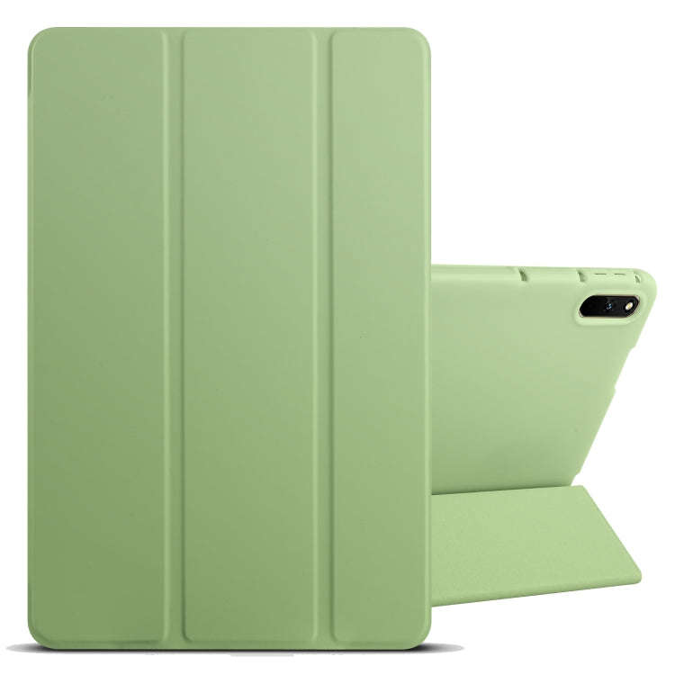 For Huawei Matepad 11 2021 3-folding Honeycomb TPU Leather Tablet Case(Green)