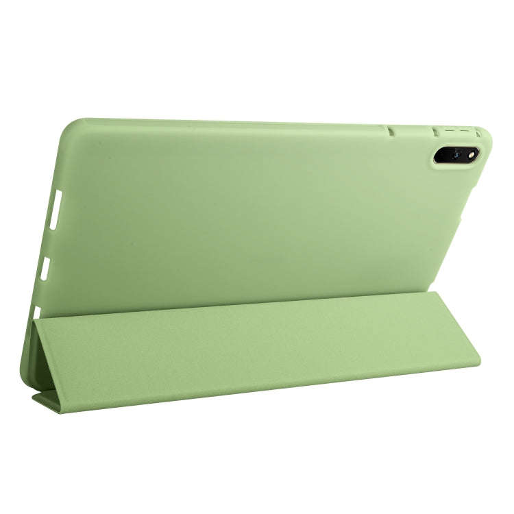 For Huawei Matepad 11 2021 3-folding Honeycomb TPU Leather Tablet Case(Green)