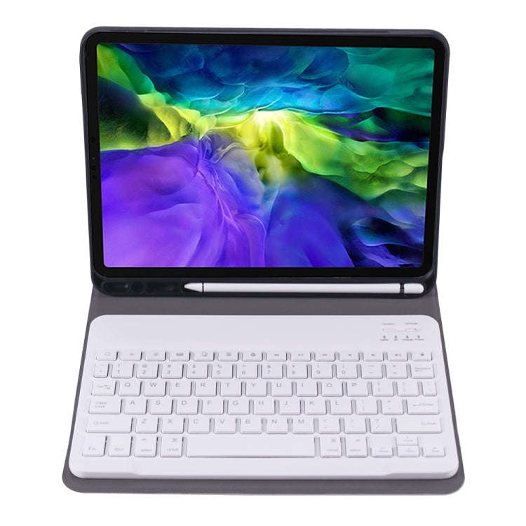 A11B Lambskin Texture Ultra-thin Bluetooth Keyboard Leather Case with Pen Holder For iPad Air 5 2...