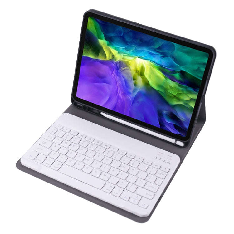 A11B Lambskin Texture Ultra-thin Bluetooth Keyboard Leather Case with Pen Holder For iPad Air 5 2...