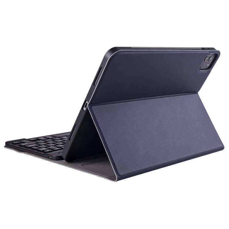 A11B Lambskin Texture Ultra-thin Bluetooth Keyboard Leather Case with Pen Holder For iPad Air 5 2...