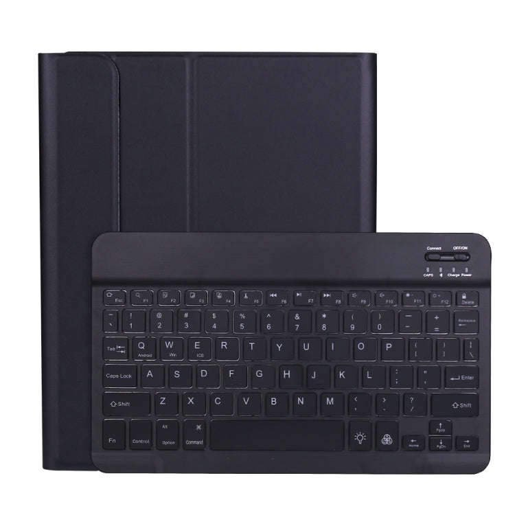 A11BS Lambskin Texture Ultra-thin Bluetooth Keyboard Leather Case with Pen Holder & Backlight For...