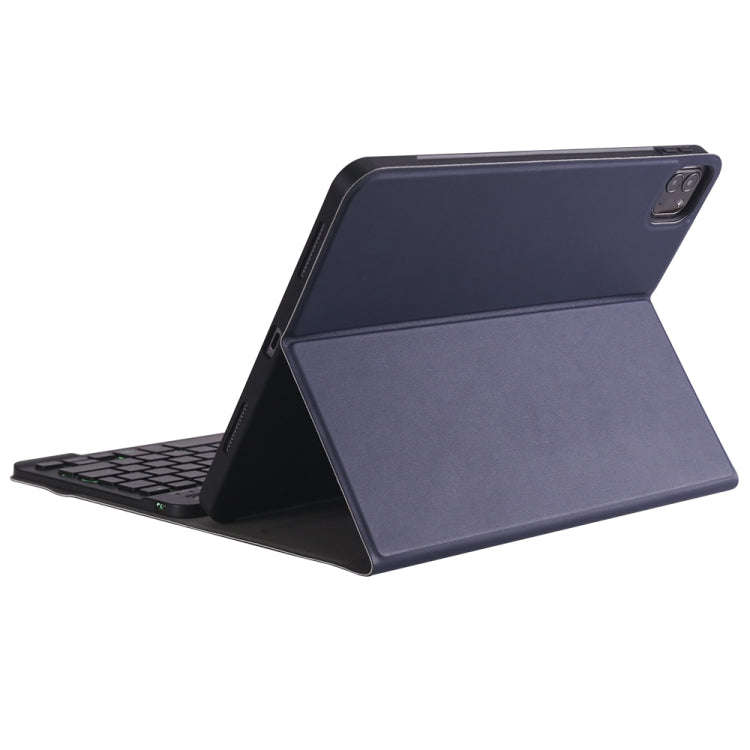 A11BS Lambskin Texture Ultra-thin Bluetooth Keyboard Leather Case with Pen Holder & Backlight For...