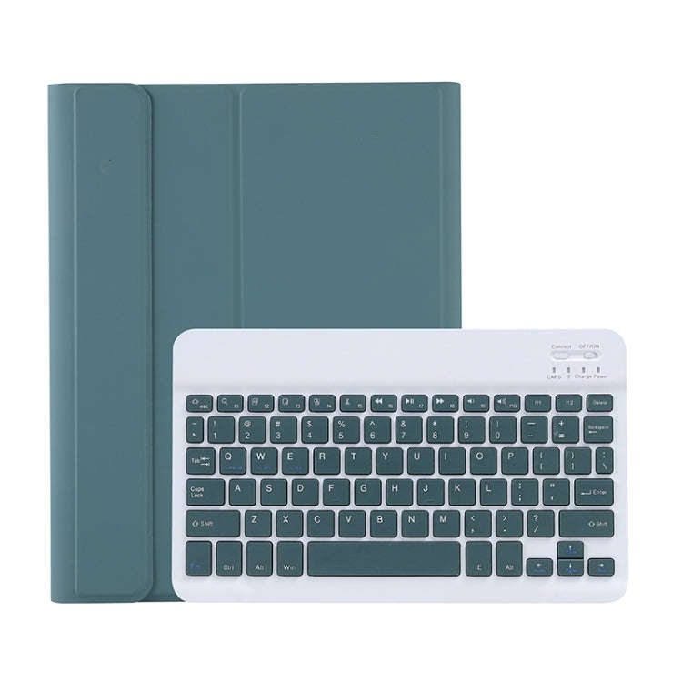 C-098B Candy Color Skin Feel Texture Bluetooth Keyboard Leather Case with Pen Holder For iPad Air...