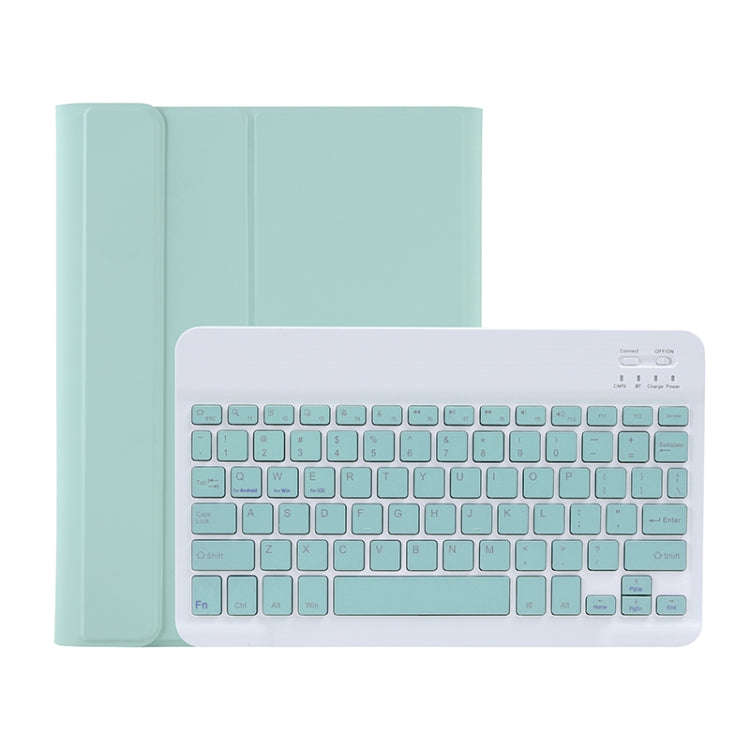 C-098B Candy Color Skin Feel Texture Bluetooth Keyboard Leather Case with Pen Holder For iPad Air...
