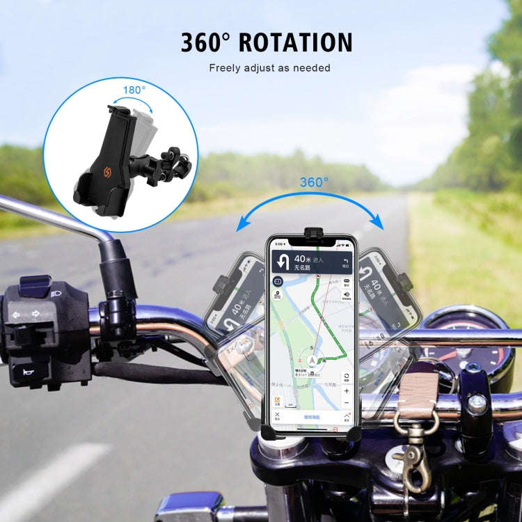 WUPP CS-1287A1 Motorcycle Bike Triangle Fixed Mobile Phone Holder(Black)