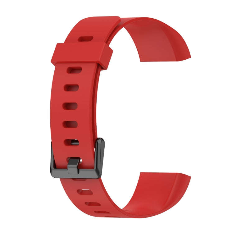 For Realme Band RMA199 Solid Color Silicone Watch Band(Red)