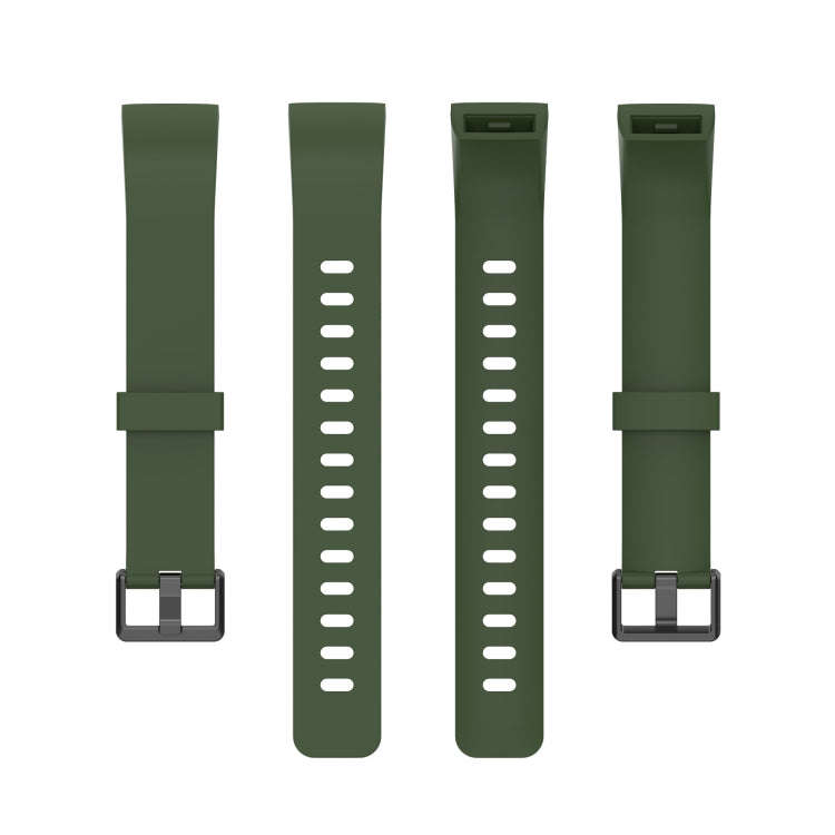 For Realme Band RMA199 Solid Color Silicone Watch Band(Army Green)