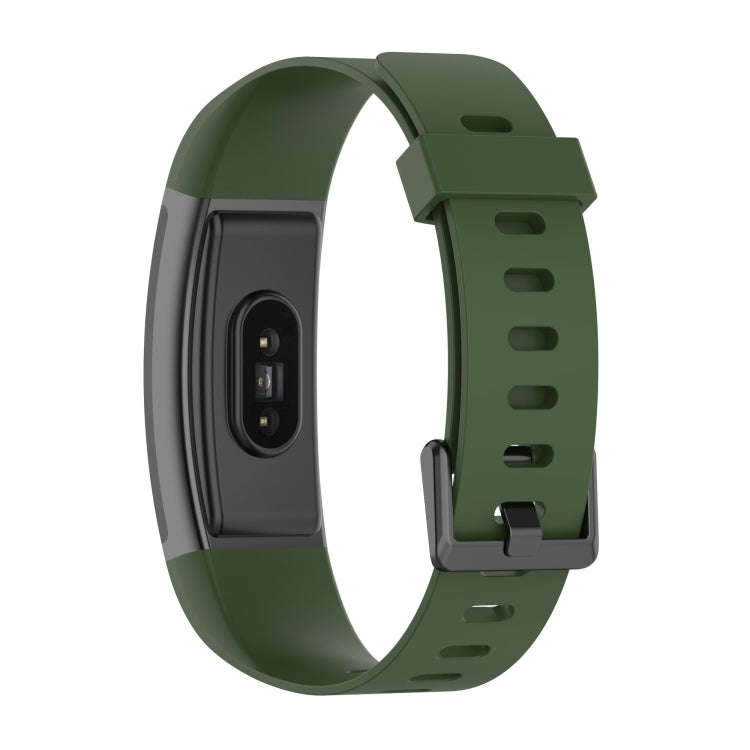 For Realme Band RMA199 Solid Color Silicone Watch Band(Army Green)
