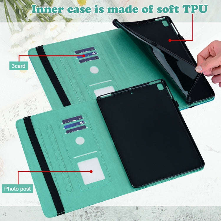 For Huawei MatePad T 10s 10.1 inch / T 10 9.7 inch Tree & Deer Pattern Pressed Printing Leather T...
