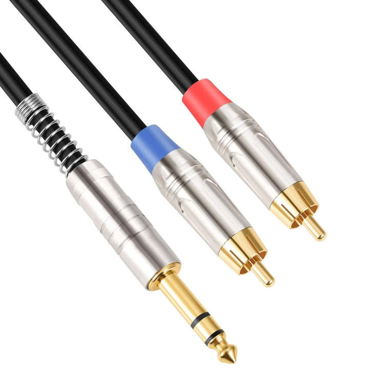 6.35mm Male to Dual RCA Male Audio Cable, Cable Length:3m