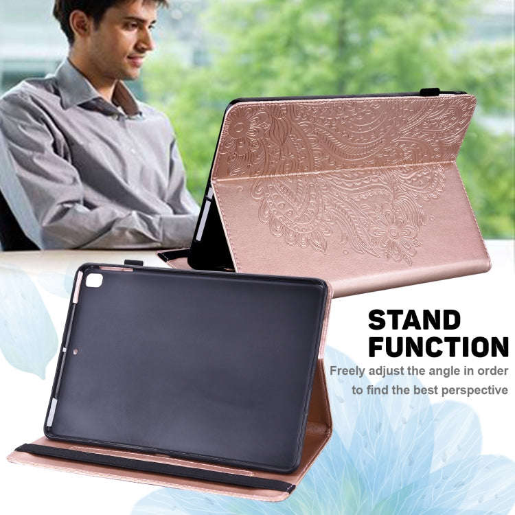 For Huawei Matepad 11 2021 Peacock Embossed Pattern TPU + PU Leather Tablet Case(Rose Gold)