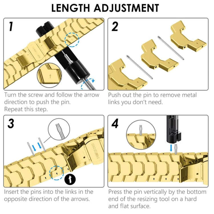 Steel Watch Band For Apple Watch Series 9&8&7 41mm / SE 3&SE 2&6&SE&5&4 40mm / 3&2&1 38mm(Gold)