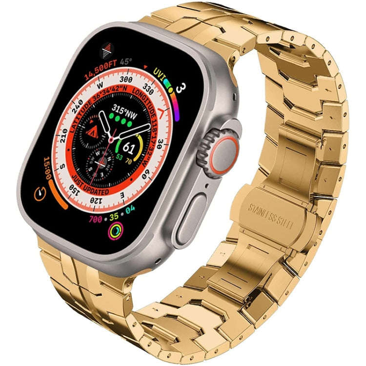 Steel Watch Band For Apple Watch Series 9&8&7 41mm / SE 3&SE 2&6&SE&5&4 40mm / 3&2&1 38mm(Rose Gold)