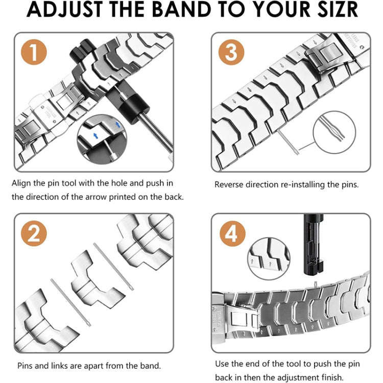 Steel Watch Band For Apple Watch Series 9&8&7 41mm / SE 3&SE 2&6&SE&5&4 40mm / 3&2&1 38mm(Titaniu...