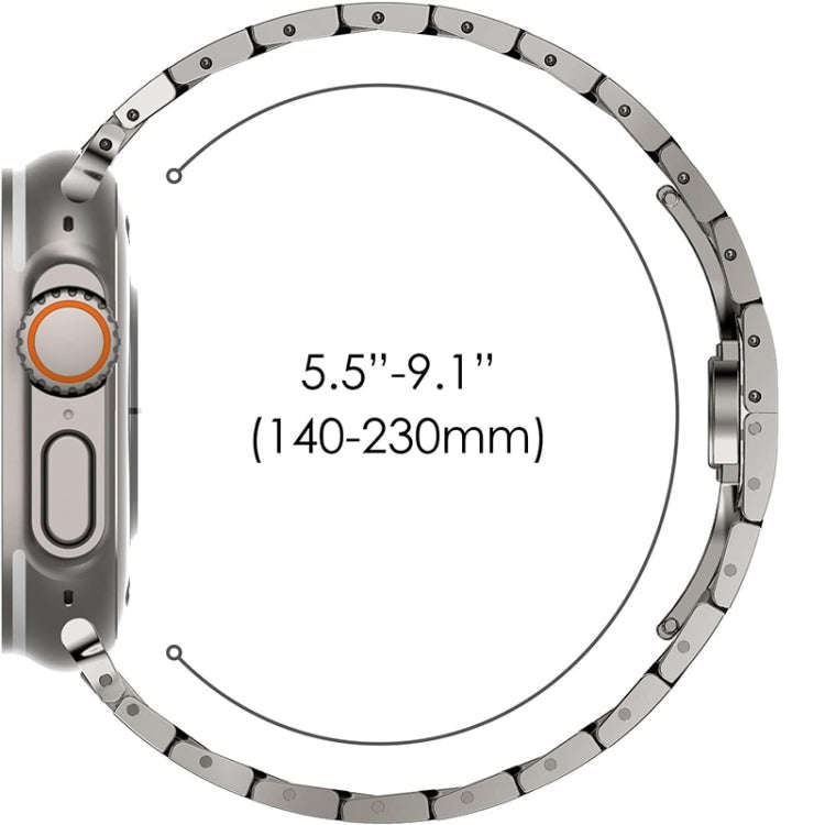 Steel Watch Band For Apple Watch Series 9&8&7 41mm / SE 3&SE 2&6&SE&5&4 40mm / 3&2&1 38mm(Titaniu...