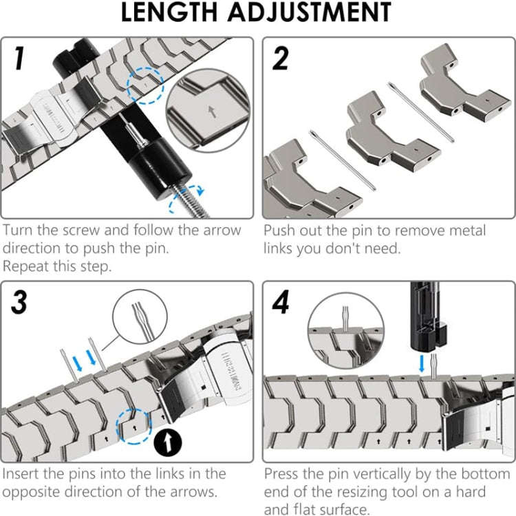 Steel Watch Band For Apple Watch Series 9&8&7 41mm / SE 3&SE 2&6&SE&5&4 40mm / 3&2&1 38mm(Titanium)