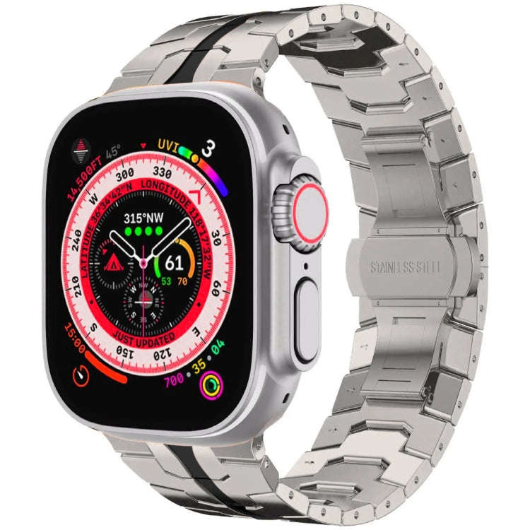 Steel Watch Band For Apple Watch Series 9&8&7 41mm / SE 3&SE 2&6&SE&5&4 40mm / 3&2&1 38mm(Silver ...