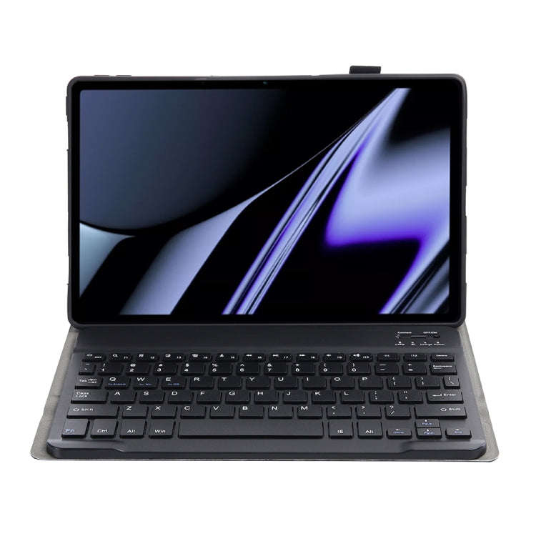 OP11 Lambskin Texture Ultra-thin Bluetooth Keyboard Leather Case For OPPO Pad 11 inch(Black)