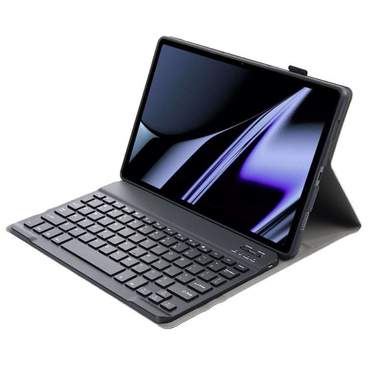 OP11 Lambskin Texture Ultra-thin Bluetooth Keyboard Leather Case For OPPO Pad 11 inch(Black)