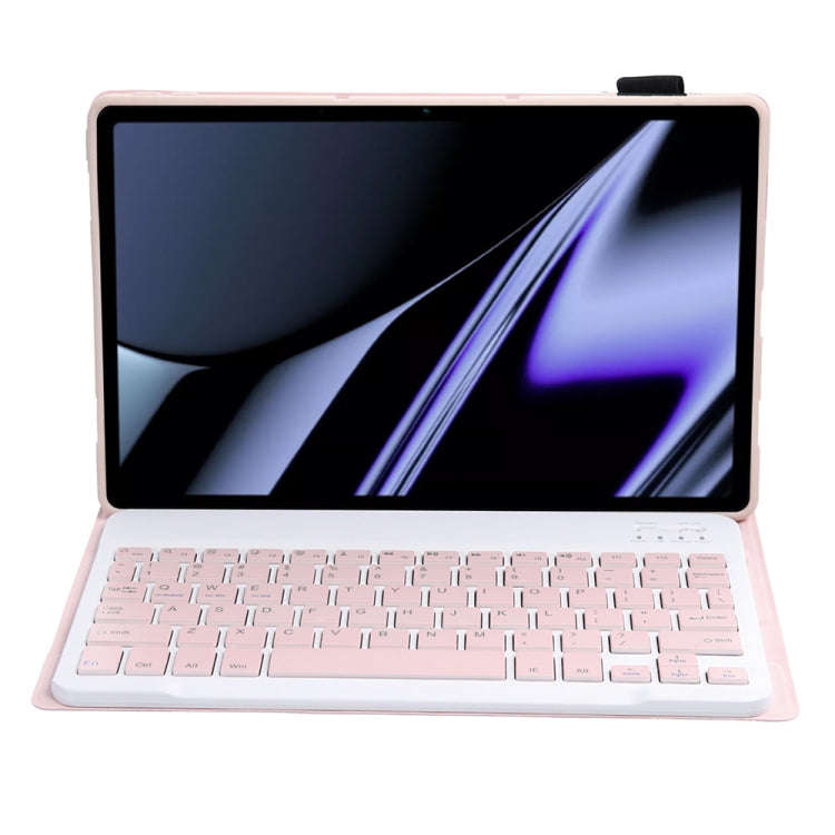 OP11 Lambskin Texture Ultra-thin Bluetooth Keyboard Leather Case For OPPO Pad 11 inch(Pink)