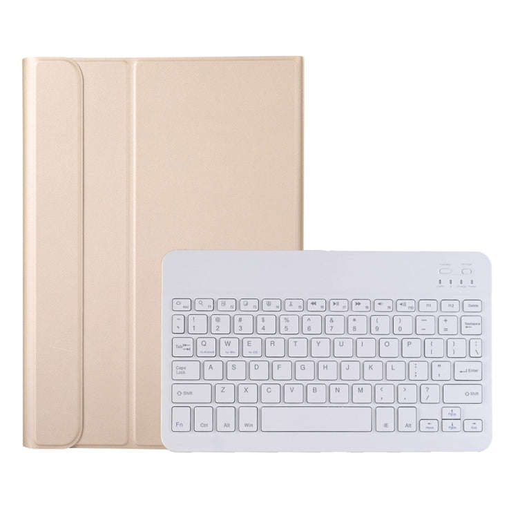 AK16 Lambskin Texture Bluetooth Keyboard Leather Case For Lenovo Tab 6 5G 10.3 inch(Gold)