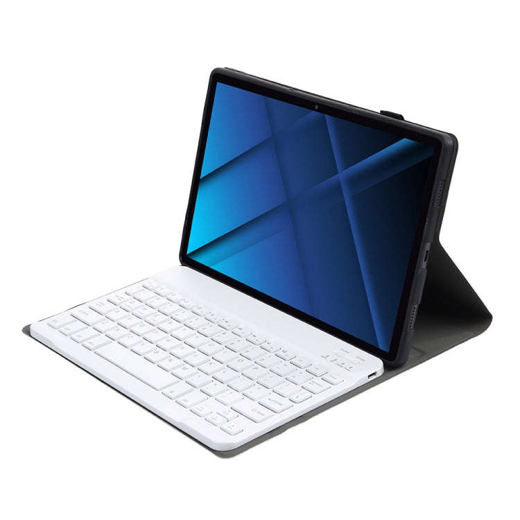 AK16 Lambskin Texture Bluetooth Keyboard Leather Case For Lenovo Tab 6 5G 10.3 inch(Gold)