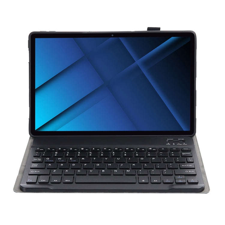 AK16 Lambskin Texture Bluetooth Keyboard Leather Case For Lenovo Tab 6 5G 10.3 inch(Blue)