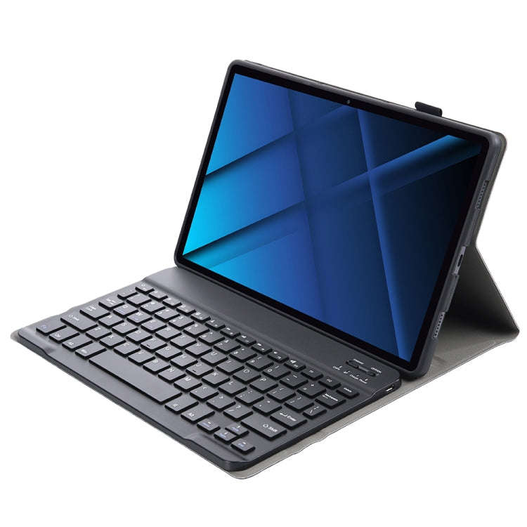 AK16 Lambskin Texture Bluetooth Keyboard Leather Case For Lenovo Tab 6 5G 10.3 inch(Blue)