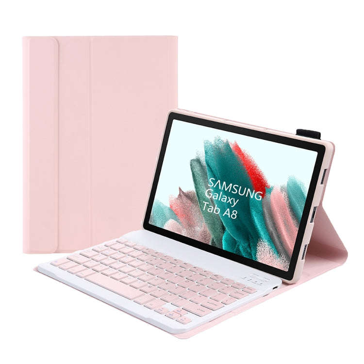 A08 Candy Color Ultra Thin Bluetooth Keyboard Leather Case For Samsung Galaxy Tab A8 10.5 2021 SM...