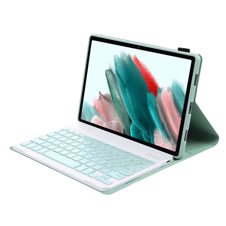 A08 Candy Color Ultra Thin Bluetooth Keyboard Leather Case For Samsung Galaxy Tab A8 10.5 2021 SM...
