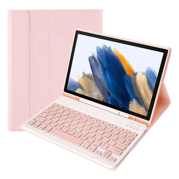 A08B Candy Color Bluetooth Keyboard Leather Case with Pen Slot For Samsung Galaxy Tab A8 10.5 202...