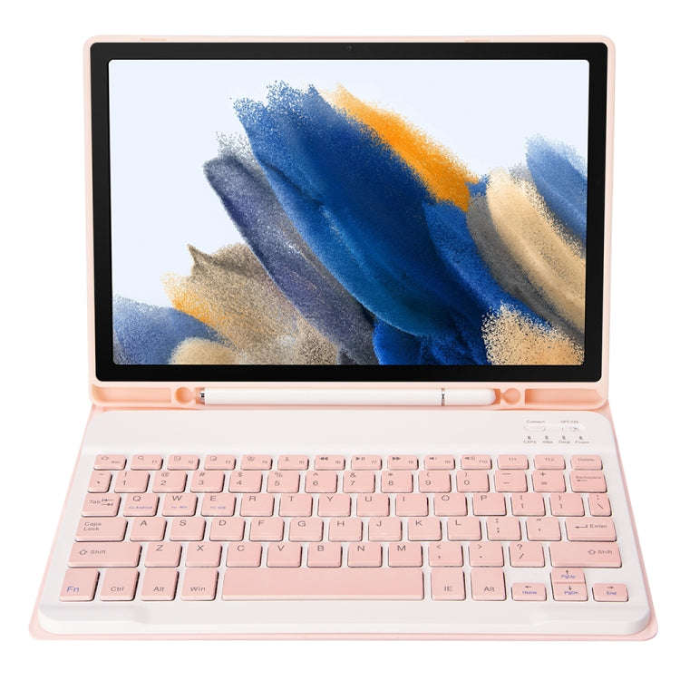 A08B Candy Color Bluetooth Keyboard Leather Case with Pen Slot For Samsung Galaxy Tab A8 10.5 202...
