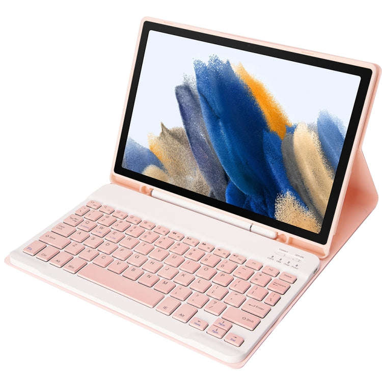 A08B Candy Color Bluetooth Keyboard Leather Case with Pen Slot For Samsung Galaxy Tab A8 10.5 202...