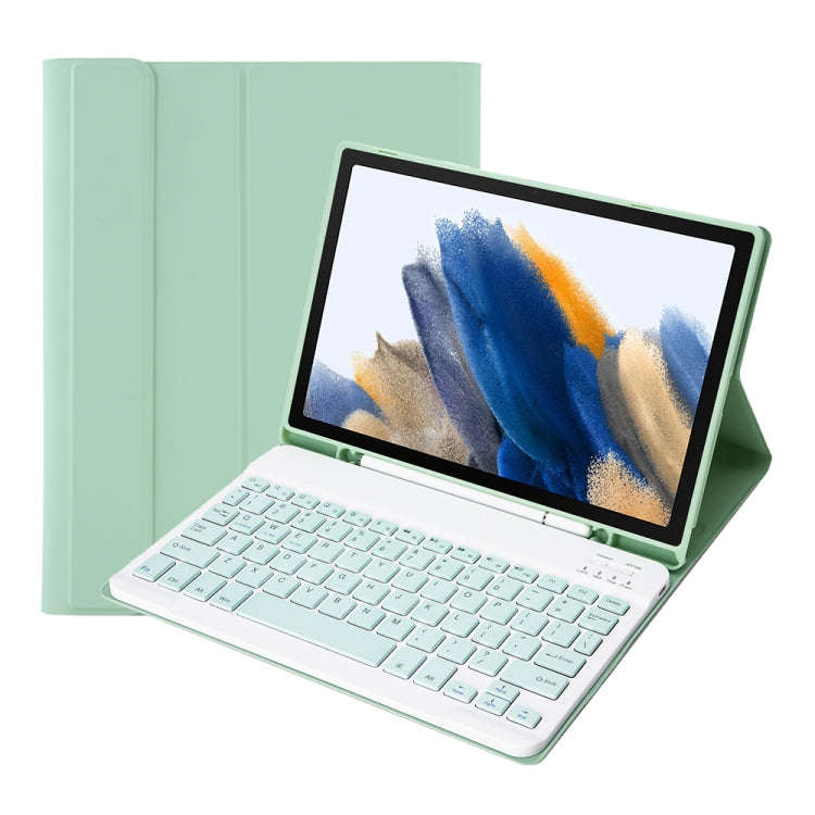 A08B Candy Color Bluetooth Keyboard Leather Case with Pen Slot For Samsung Galaxy Tab A8 10.5 202...
