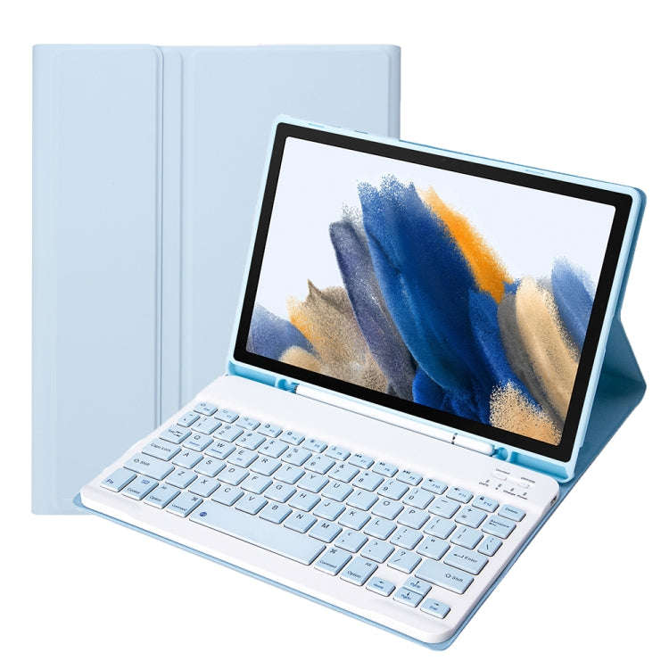 A08B Candy Color Bluetooth Keyboard Leather Case with Pen Slot For Samsung Galaxy Tab A8 10.5 202...