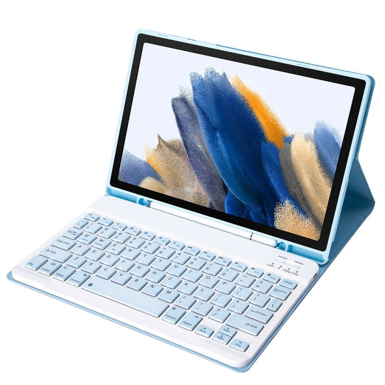 A08B Candy Color Bluetooth Keyboard Leather Case with Pen Slot For Samsung Galaxy Tab A8 10.5 202...