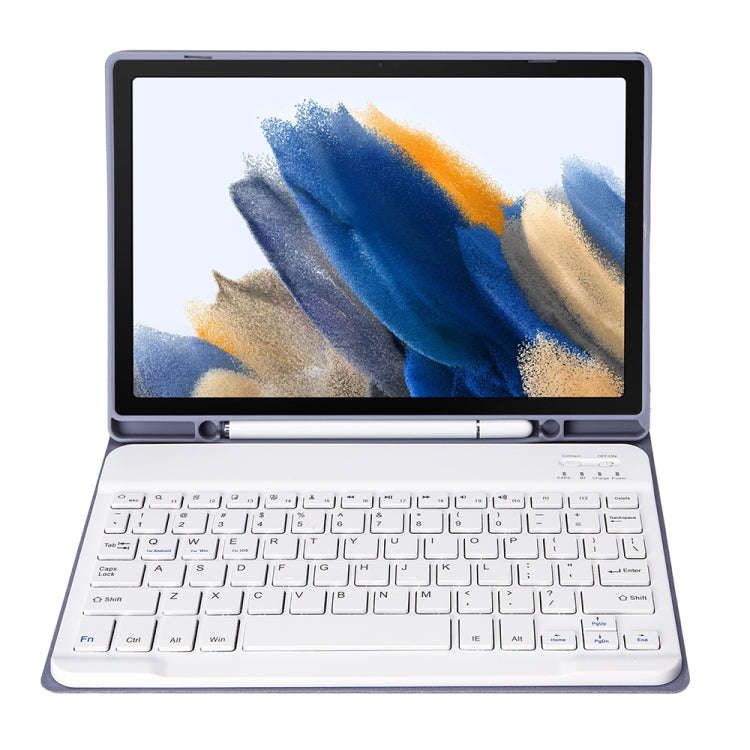 A08B Candy Color Bluetooth Keyboard Leather Case with Pen Slot For Samsung Galaxy Tab A8 10.5 202...