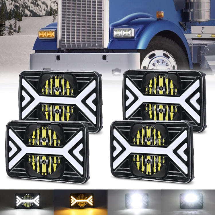 5 inch Square Truck Two-color Headlights 9-30V 36W / 22W 4000LM 6000K / 3000K