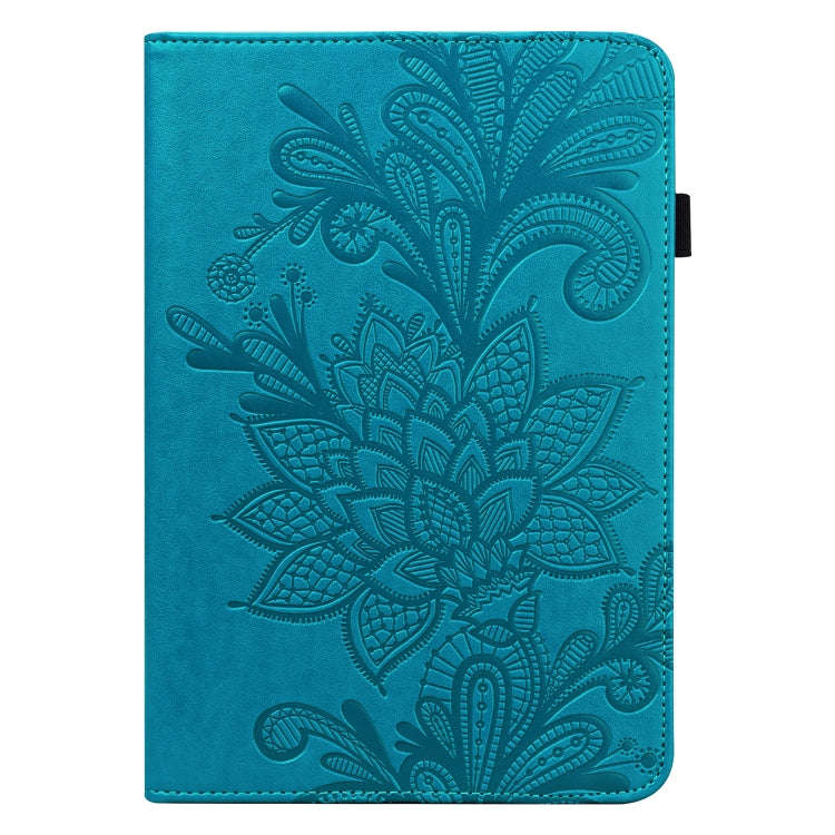 Lace Flower Embossing Pattern Leather Tablet Case For Huawei MatePad 11 2021(Blue)