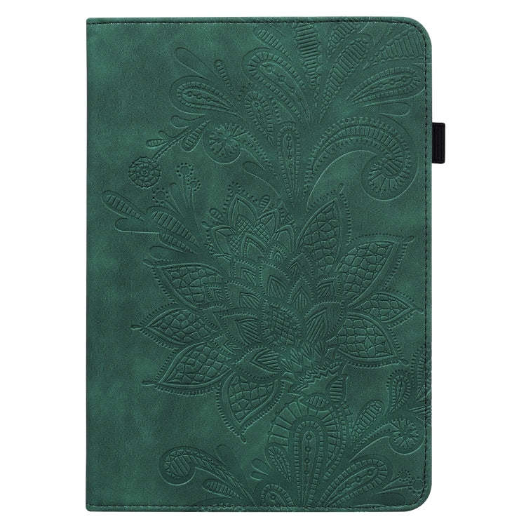 Lace Flower Embossing Pattern Leather Tablet Case For Huawei MatePad 11 2021(Green)