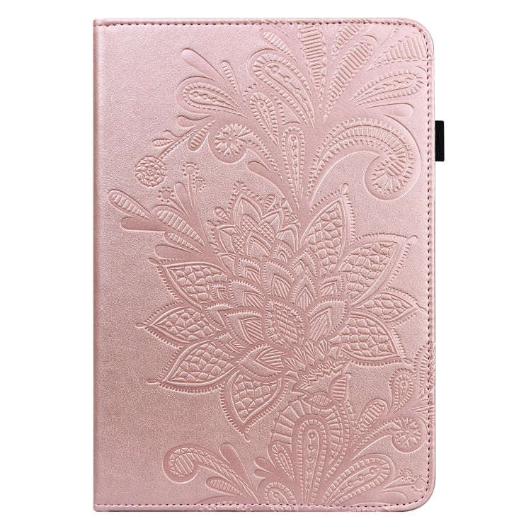 Lace Flower Embossing Pattern Leather Tablet Case For Huawei MatePad 11 2021(Gold)