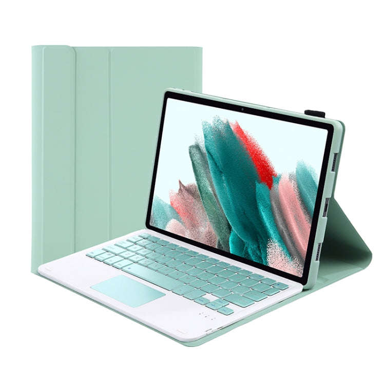 A08-A Candy Color Bluetooth Keyboard Leather Case with Touchpad For Samsung Galaxy Tab A8 2021 SM...