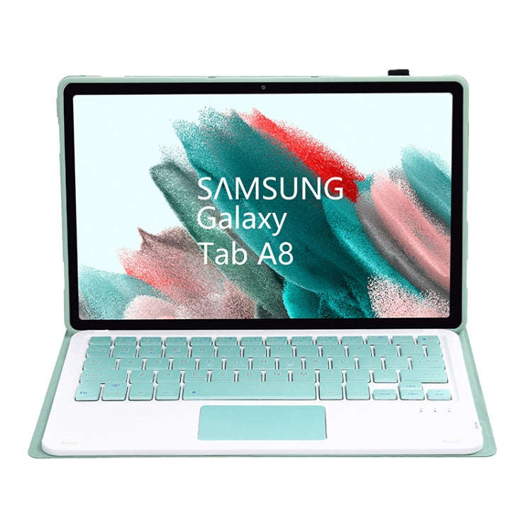 A08-A Candy Color Bluetooth Keyboard Leather Case with Touchpad For Samsung Galaxy Tab A8 2021 SM...