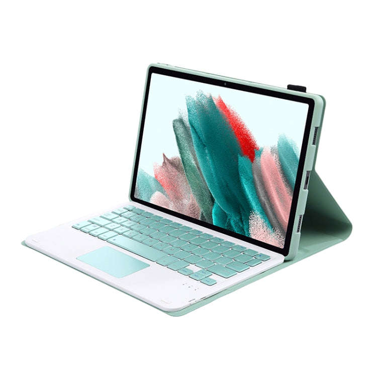A08-A Candy Color Bluetooth Keyboard Leather Case with Touchpad For Samsung Galaxy Tab A8 2021 SM...