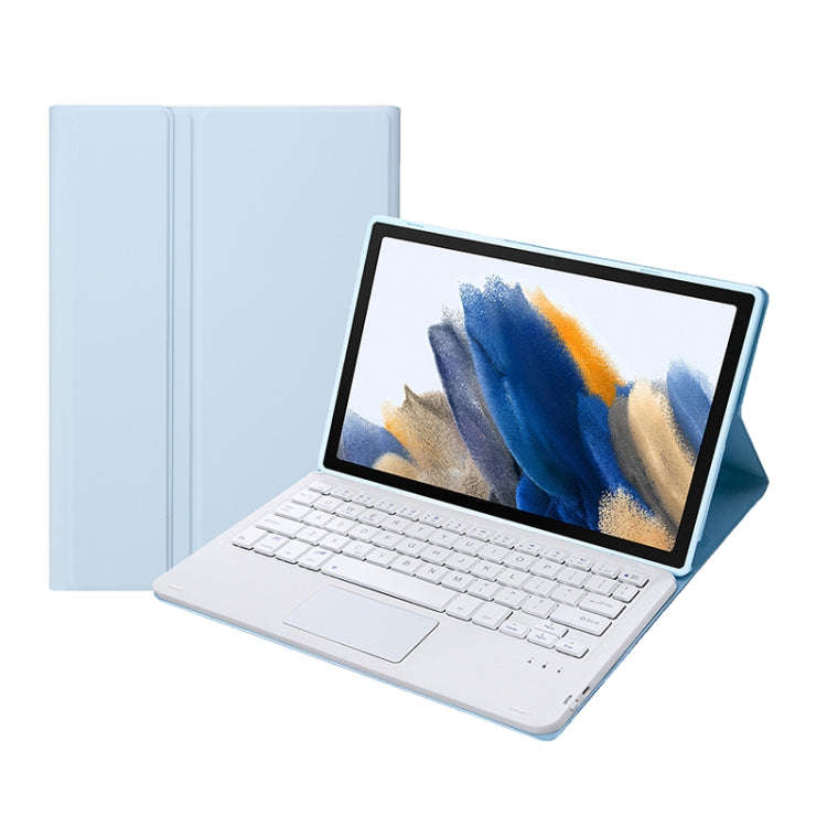 A08-A Candy Color Bluetooth Keyboard Leather Case with Touchpad For Samsung Galaxy Tab A8 2021 SM...