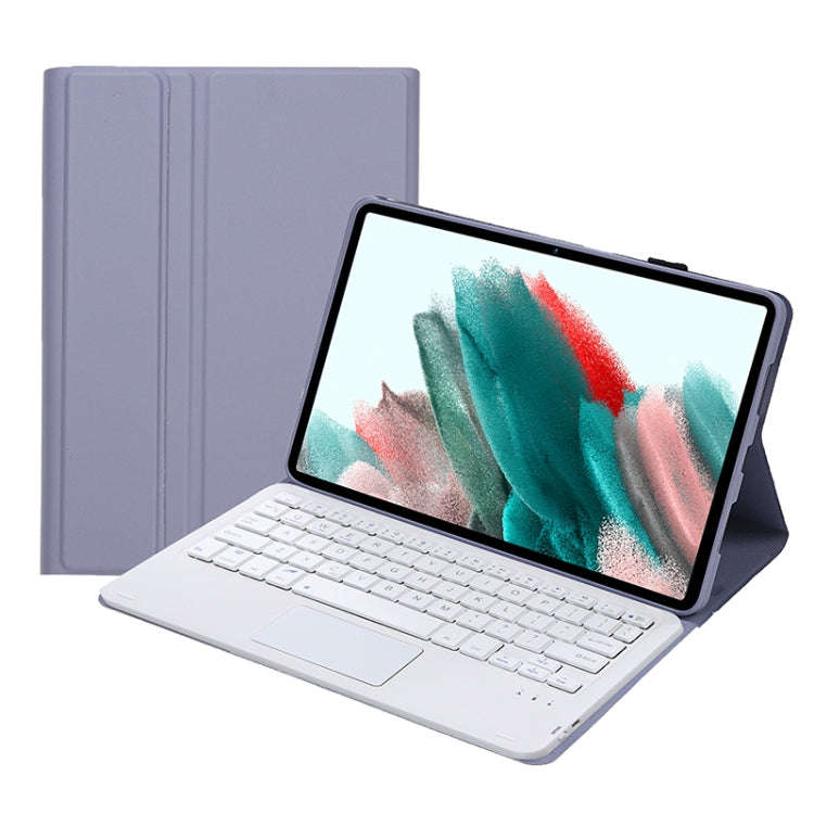A08-A Candy Color Bluetooth Keyboard Leather Case with Touchpad For Samsung Galaxy Tab A8 2021 SM...