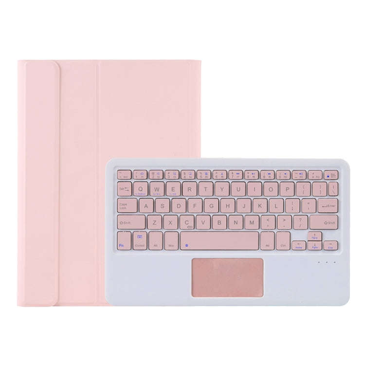 A08B-A Candy Color Bluetooth Keyboard Leather Case with Pen Slot & Touchpad For Samsung Galaxy Ta...