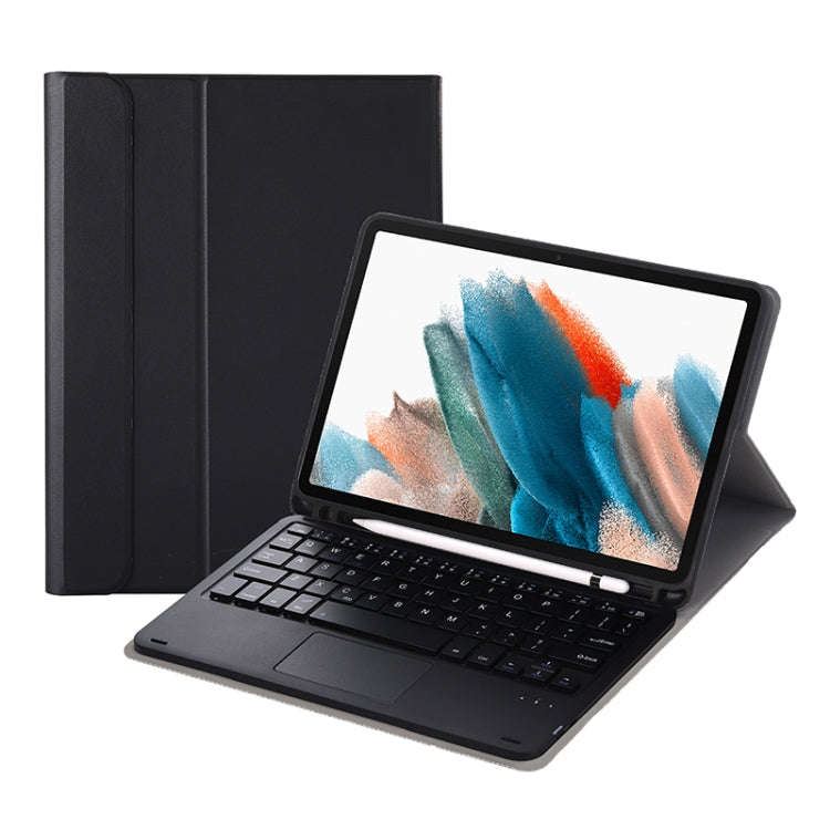 A08B-A Bluetooth Keyboard Leather Case with Pen Slot & Touchpad For Samsung Galaxy Tab A8 2021 SM...
