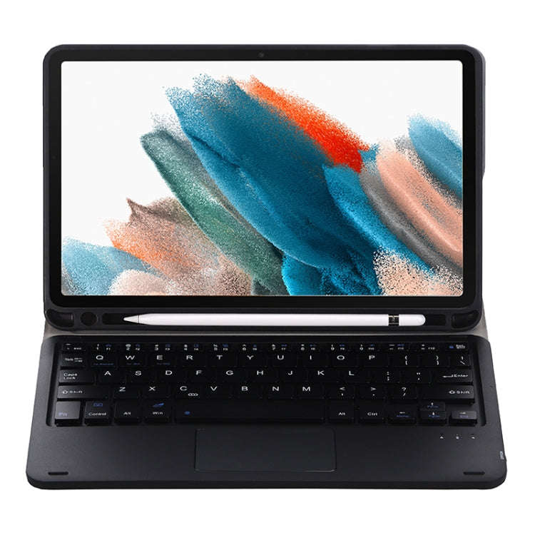 A08B-A Bluetooth Keyboard Leather Case with Pen Slot & Touchpad For Samsung Galaxy Tab A8 2021 SM...